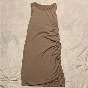 Elegant Tan Sleeveless Dress